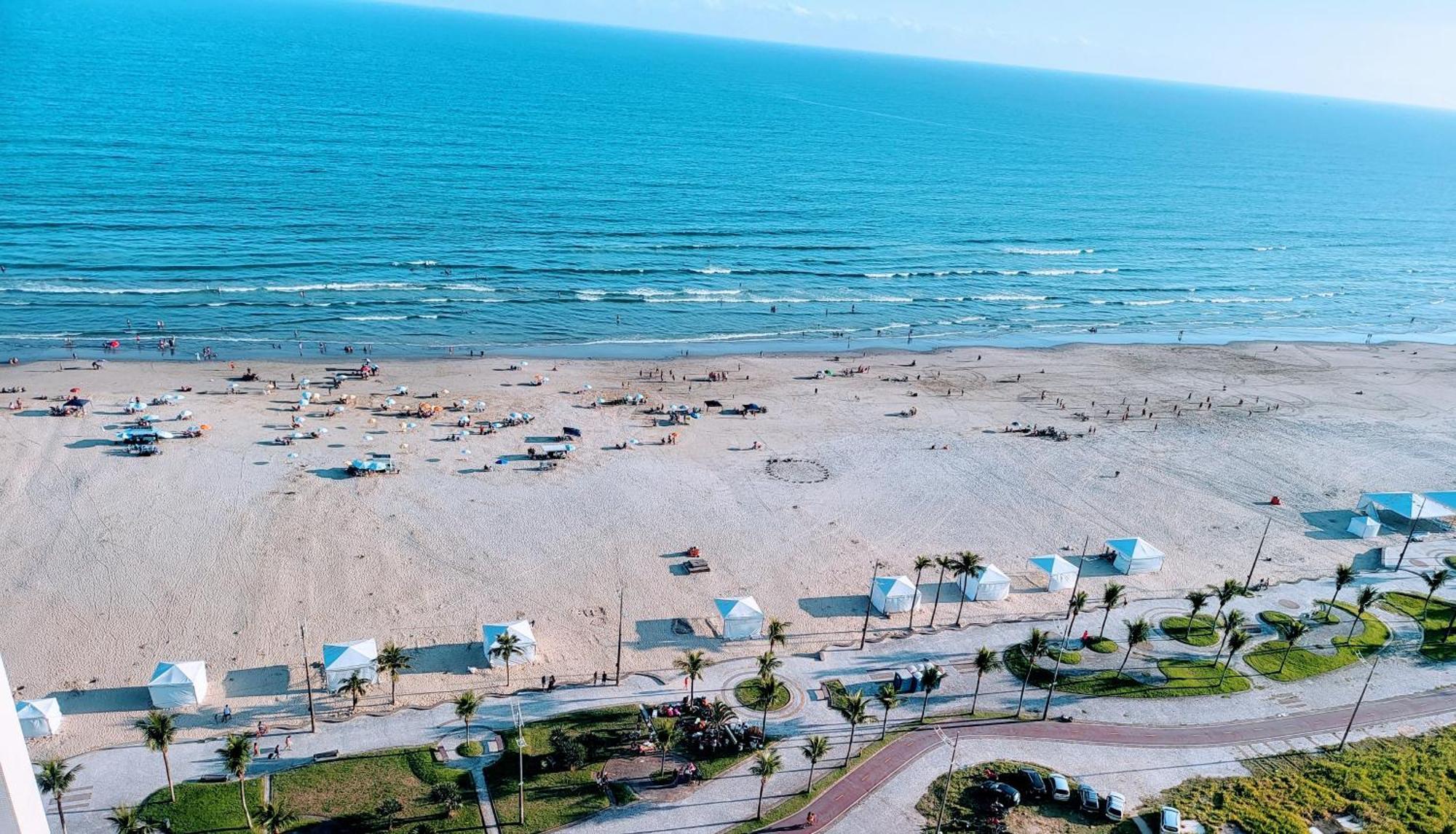 Apartamento Para Relaxar De Frente A Praia Praia Grande  Exterior foto